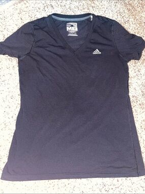 adidas Black V-Neck Performance Tee